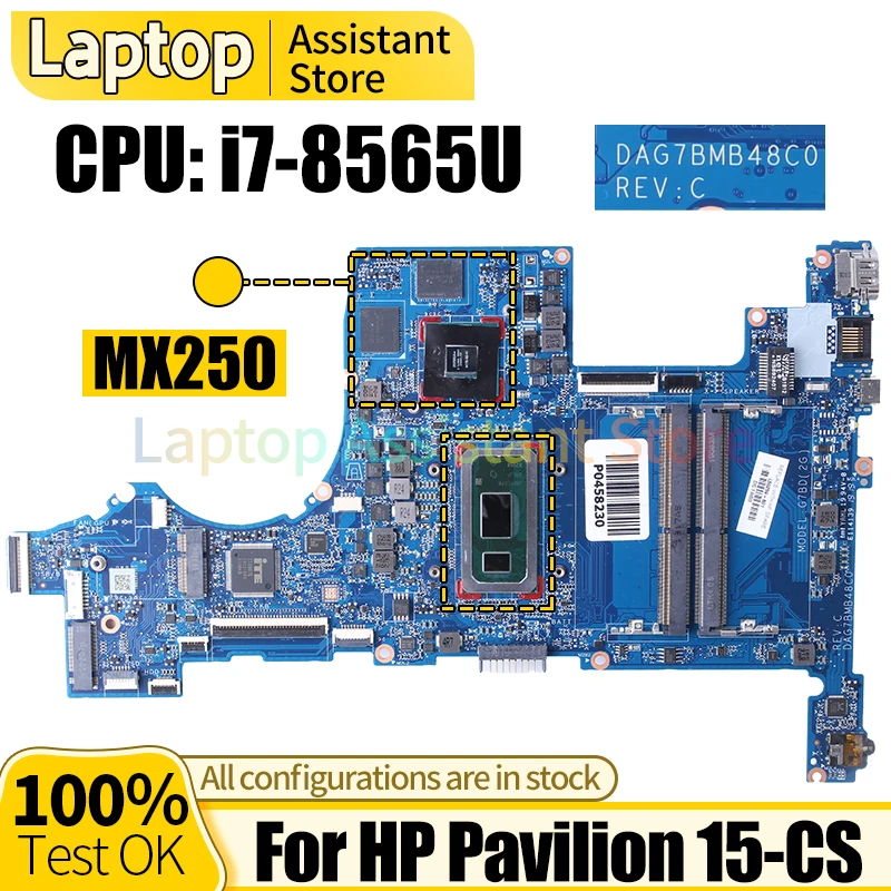 

Для ноутбука HP Pavilion 15-CS, материнская плата DAG7BMB48C0, L50258-601 L50259-601 MX250, материнская плата для ноутбука