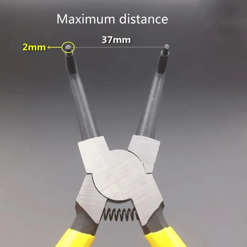 Pince professionnelle à Circlip interne de 7 pouces, 170mm, haute qualité, pince à coude externe, pointe d'arbre, nez recourbé, outils à main