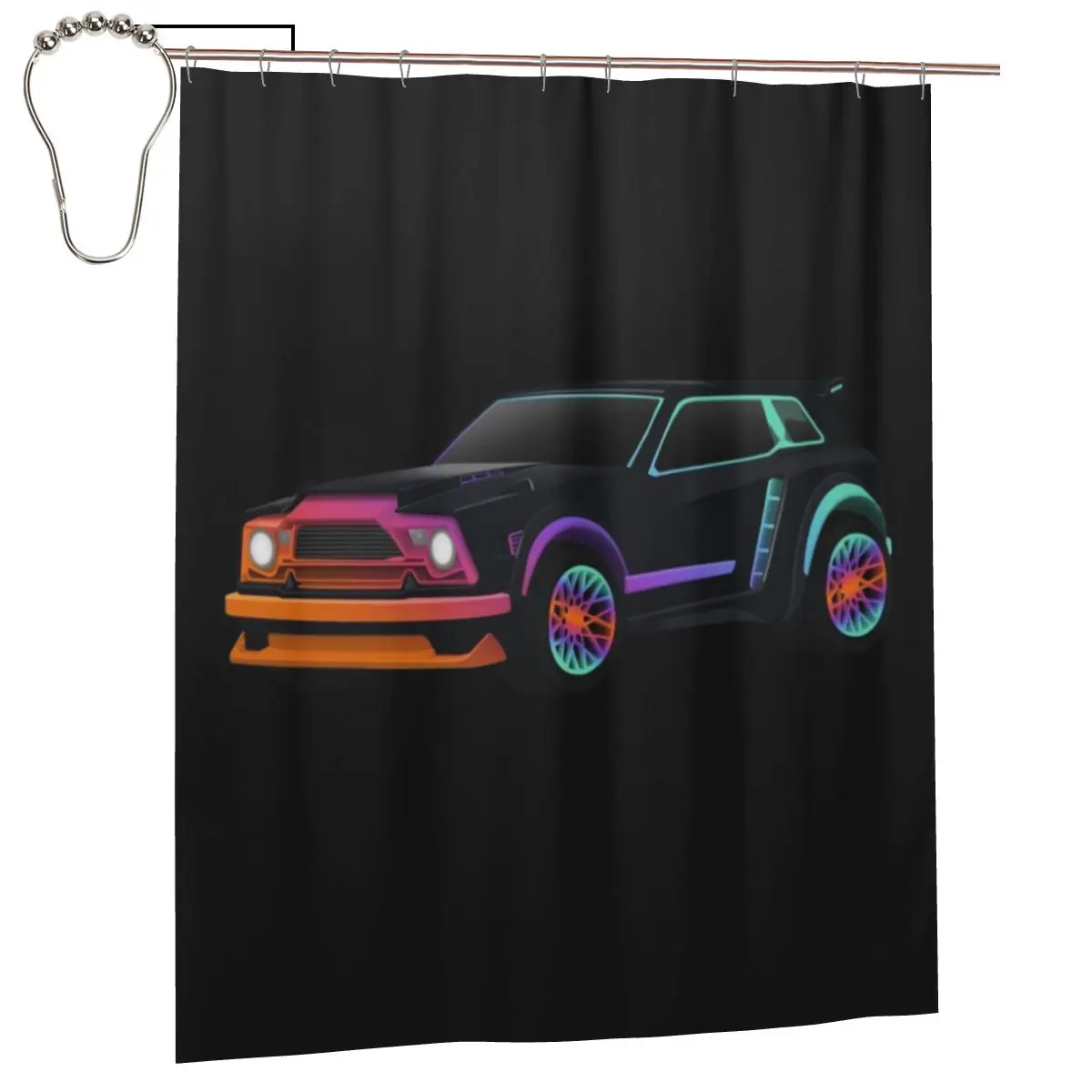 

Rocket League Fennec Shower Curtain Bathroom Polyester Waterproof Bath Curtains with Hooks