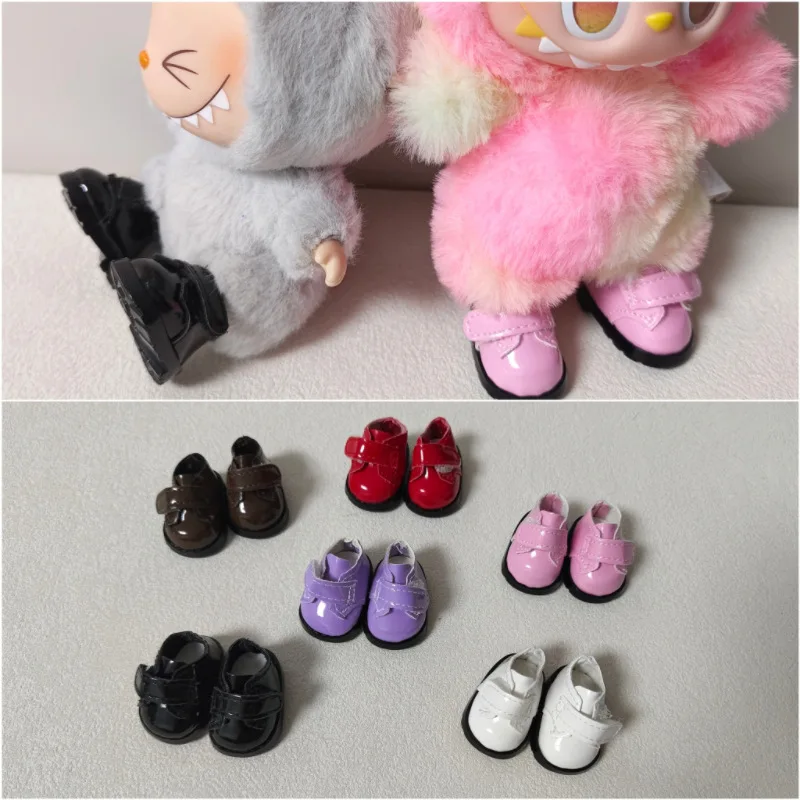 

15/17cm Labubu II Idol Doll Clothing - Velcro Leather Shoes For Dolls, Pose Party Accessories, DIY Handmade Themed Decorations