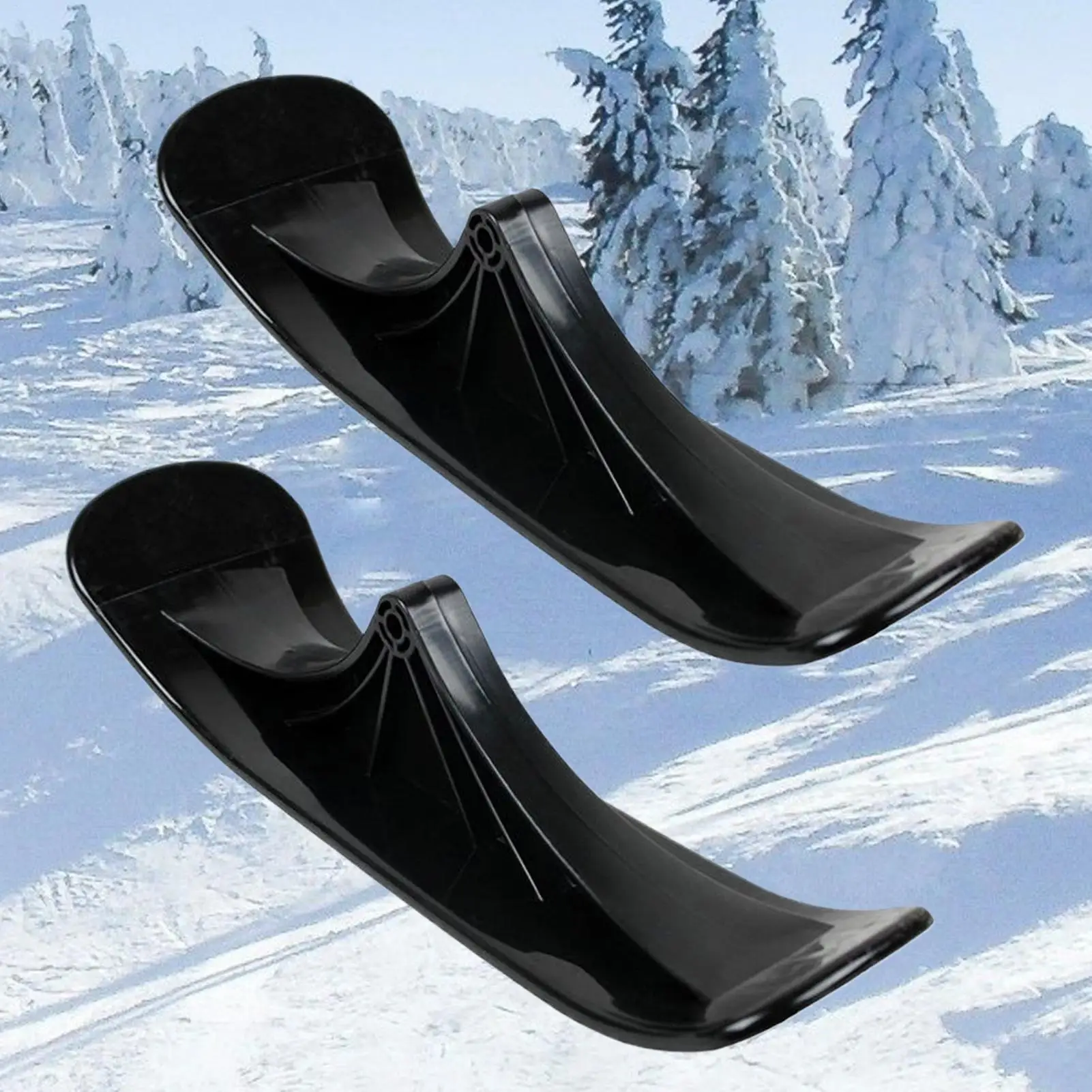 Ski Skate Board Conversion Kit 1 Pair Lightweight Ergonomic Winter Sports Sledge Snow Sled Ski Scooter Conversion Kit