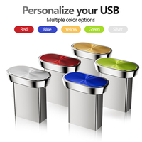 Super Mini Thumb USB Flash Drive Pen Drive 128GB 64GB 32GB New Red Metal Memory Stick 16GB 8GB 4GB Portable U Disk Business Gift
