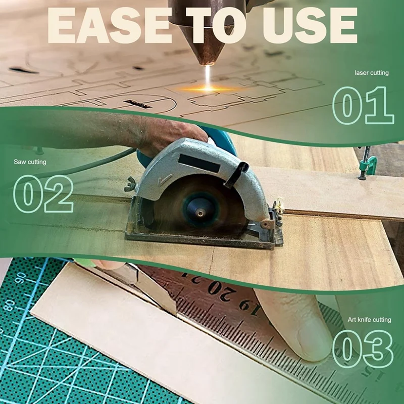 Доска из липы, фанера из липы, доска из гладкой древесины для лазерной резки, DIY Строительная модель 30x30x0, 3 см