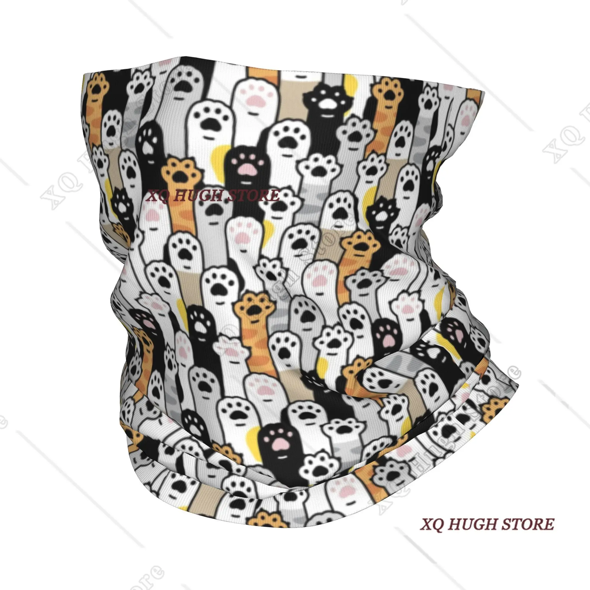 

Custom Cute Creative Cat Bandana Neck Warmer Men Women Winter Ski Hiking Scarf Gaiter Face Cover