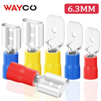30 Set 6.3mm Spade Crimp Terminals Electrical Wire Connectors Insulated Male and Female For Quick Connection Cables Splice Plugs