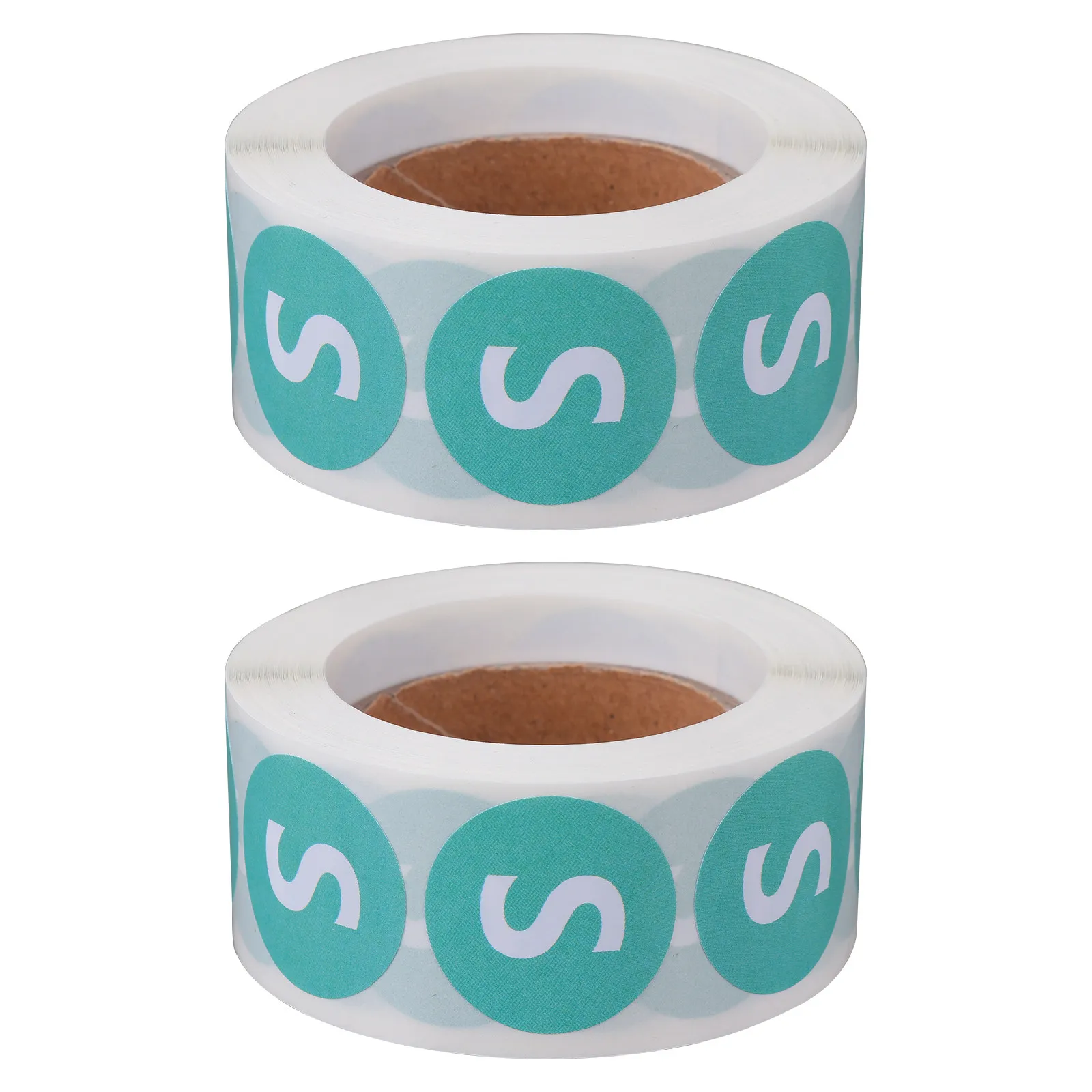 2pcs 2 Roll Round Clothing Size Sticker Label Multi-Functional Self-Adhesive For T-Shirts Sweaters Coats Hats Gloves