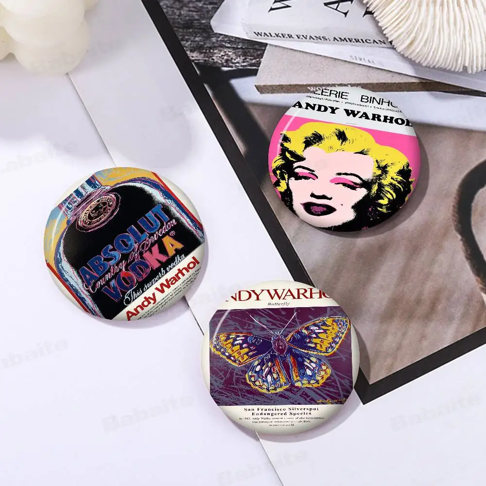 

A-Andy W-Warhol Anime Brooches Cute Cartoon Badge Jacket Jeans Lapel Pin Gift Accessorie