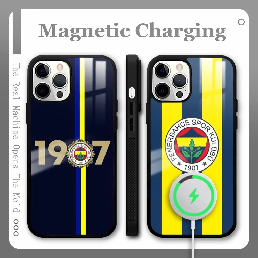 T-Turkey F-Fenerbahces-E Phone Case For iPhone 16 15 14 13 12 11 Pro Max Plus Mini Magnetic Magsafe Wireless Charging Cover