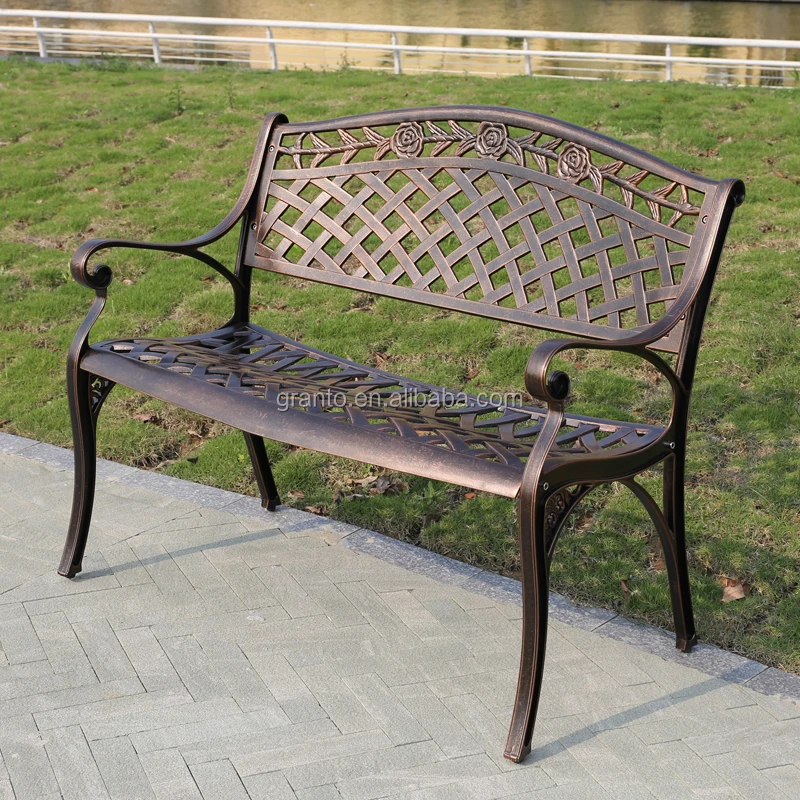 

All weather patio outdoor cast aluminium furniture park bench