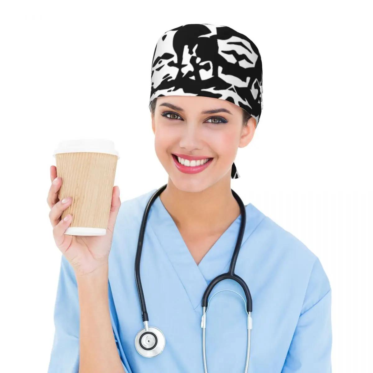 Funyarinpa Zero Escape Junpei 999 9 Hours 9 Persons 9 Doors Scrub Hat Doctor Working Surgical Cap Adjustable Nursing Caps