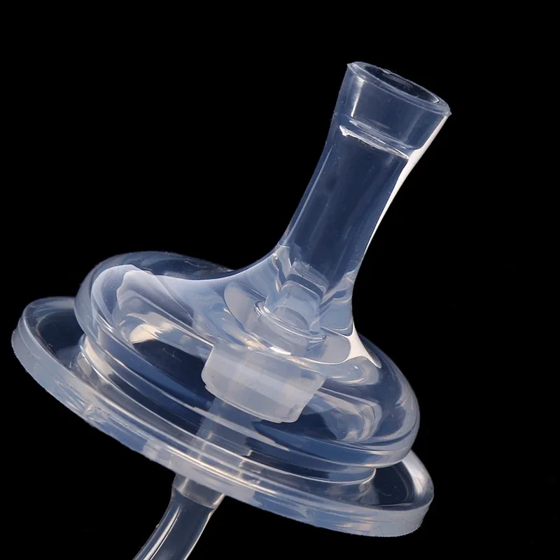 استبدال قش زجاجة الطفل عيار واسع الفم سيليكون ملحقات التغذية تعلم أكواب الشرب استبدال القش للرأس