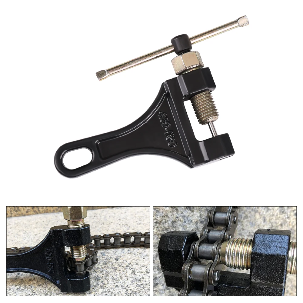 Universal Carbon Steel Chain Breaker Cutter Spanner Link Splitter Pin Remover 420-530 Motorcycle Chain Repair Tool For Motorbike