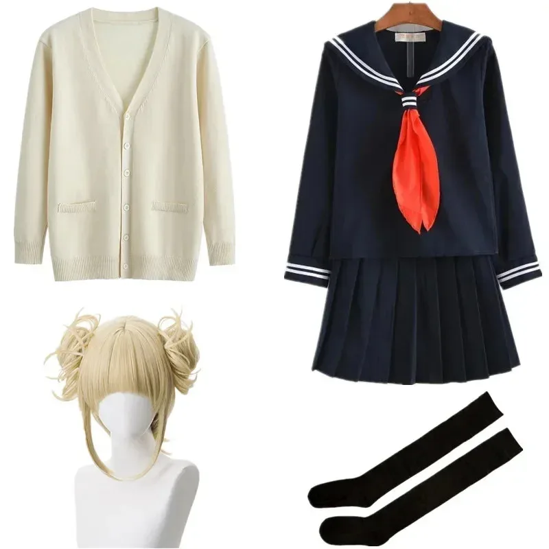 Nuevo disfraz de Academia de Cosplay de My Boku No Hero, uniforme Himiko Toga JK, suéter, abrigo, ropa de Halloween eqs9X, 2025