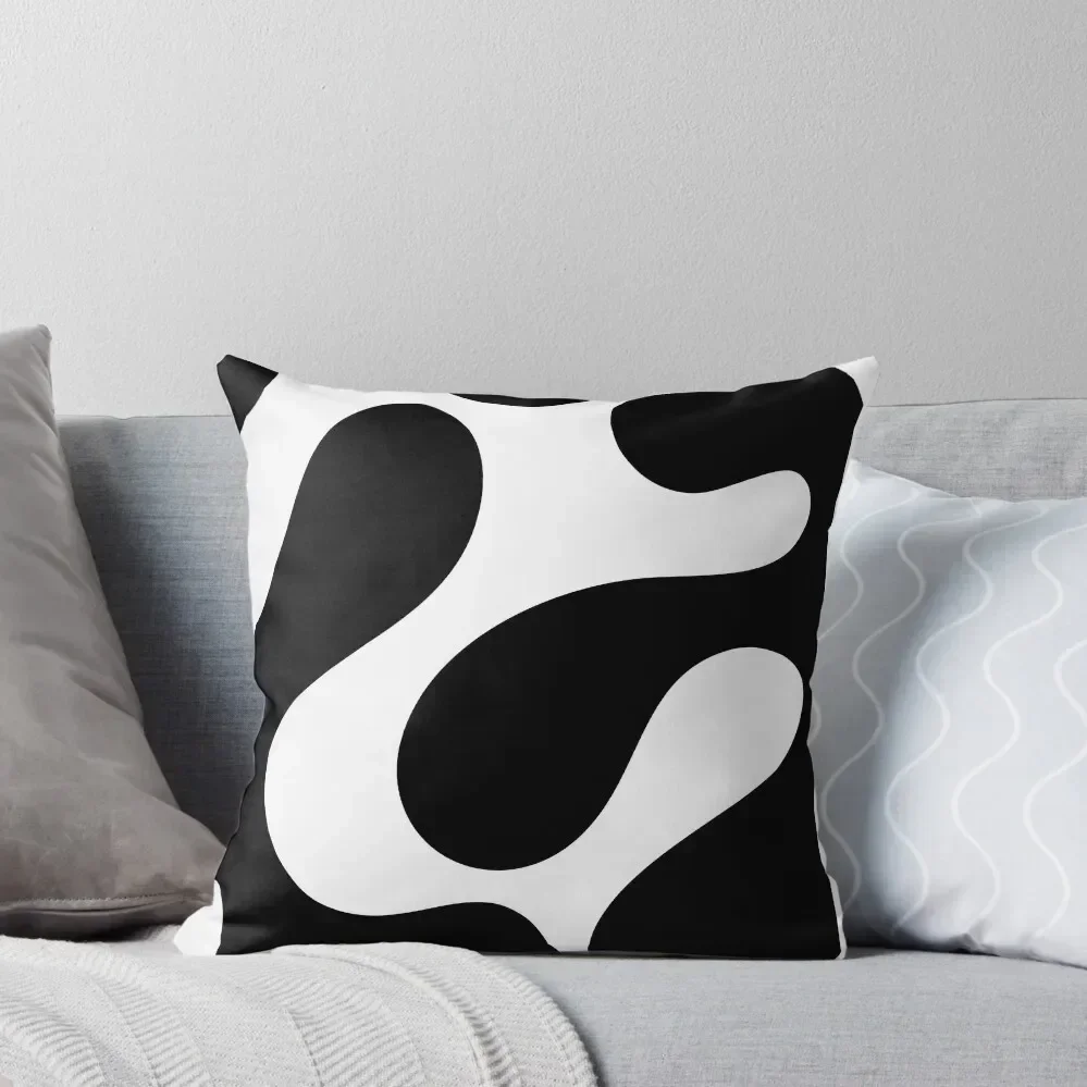 

Black and White Minimal Curves Abstract Artwork Throw Pillow Sofa Decorative Covers Covers For Sofas pillow