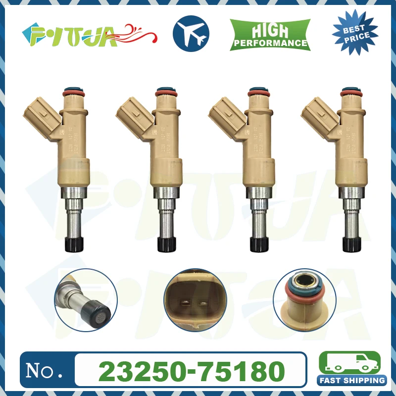 

4pcs Fuel injector 23209-0C090 23209-75180 23209-79215 Fits For Toyota Tundra 02-14 Injection Valve 2320979215