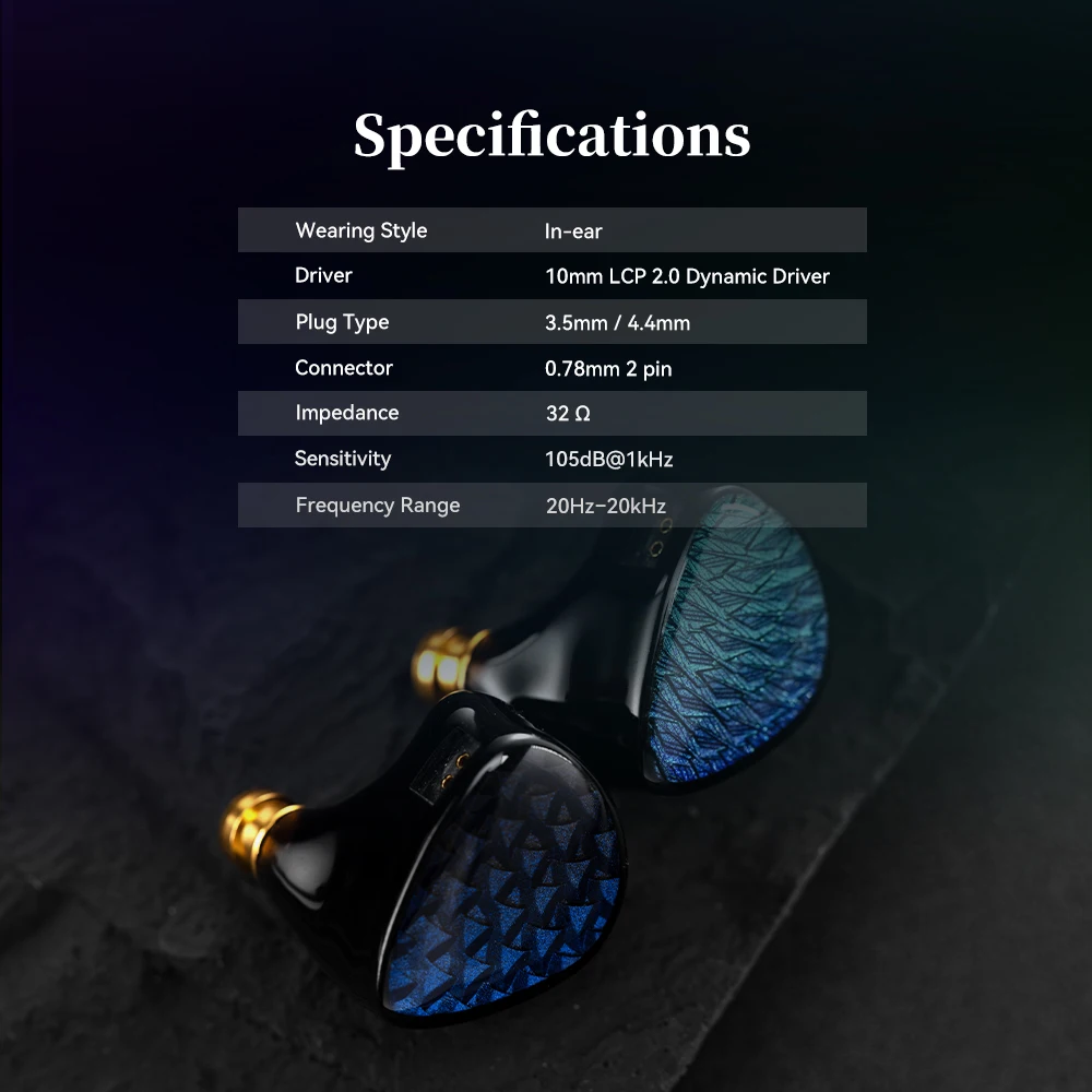 Celest Wyvern Black Remaster Next-Gen LCP 2.0 Dynamic Driver In-Ear-Monitore mit 4N sauerstofffreiem Kupferkabel 3,5/4,4 mm Stecker – Detail 11