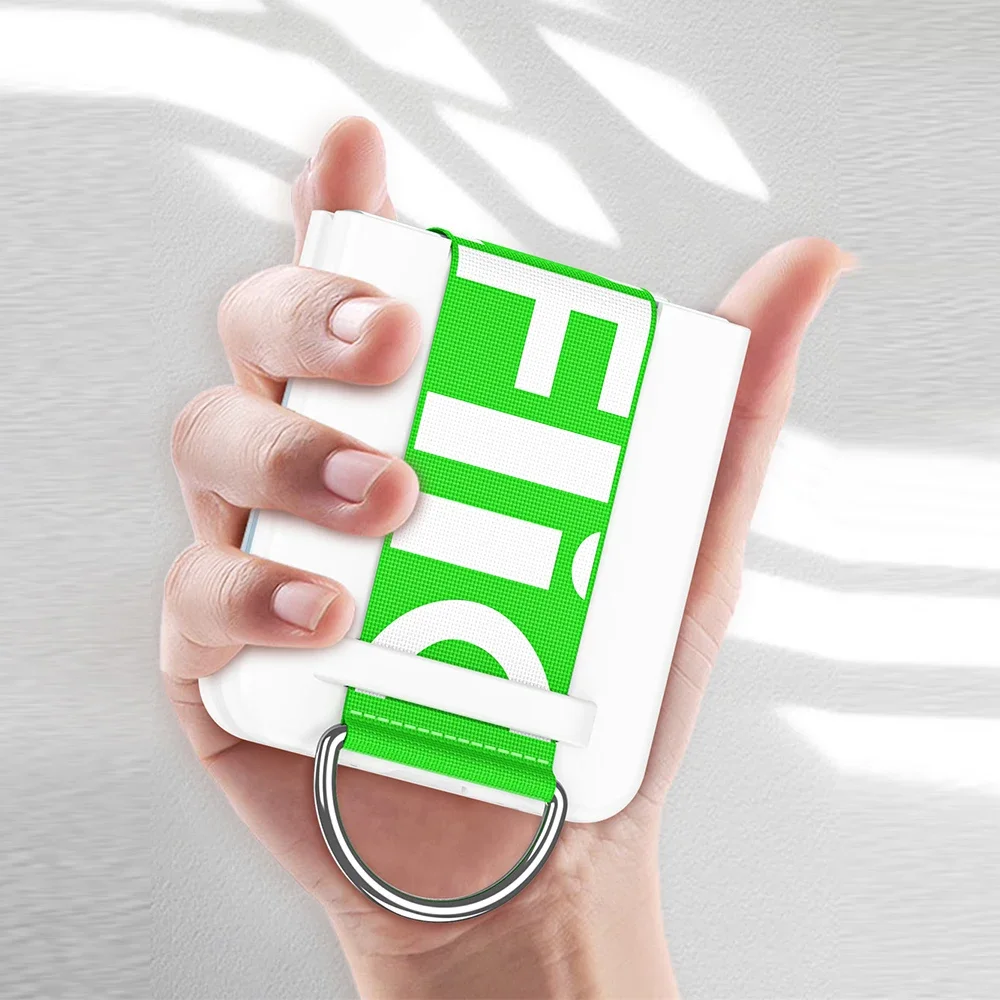 Nuovo per Samsung Z Flip 5 6 custodia con supporto ad anello con cinturino da polso elastico custodie per cinturino per Samsun Galaxy Z Flip 4 3 5 6 Z Flip6 Cover