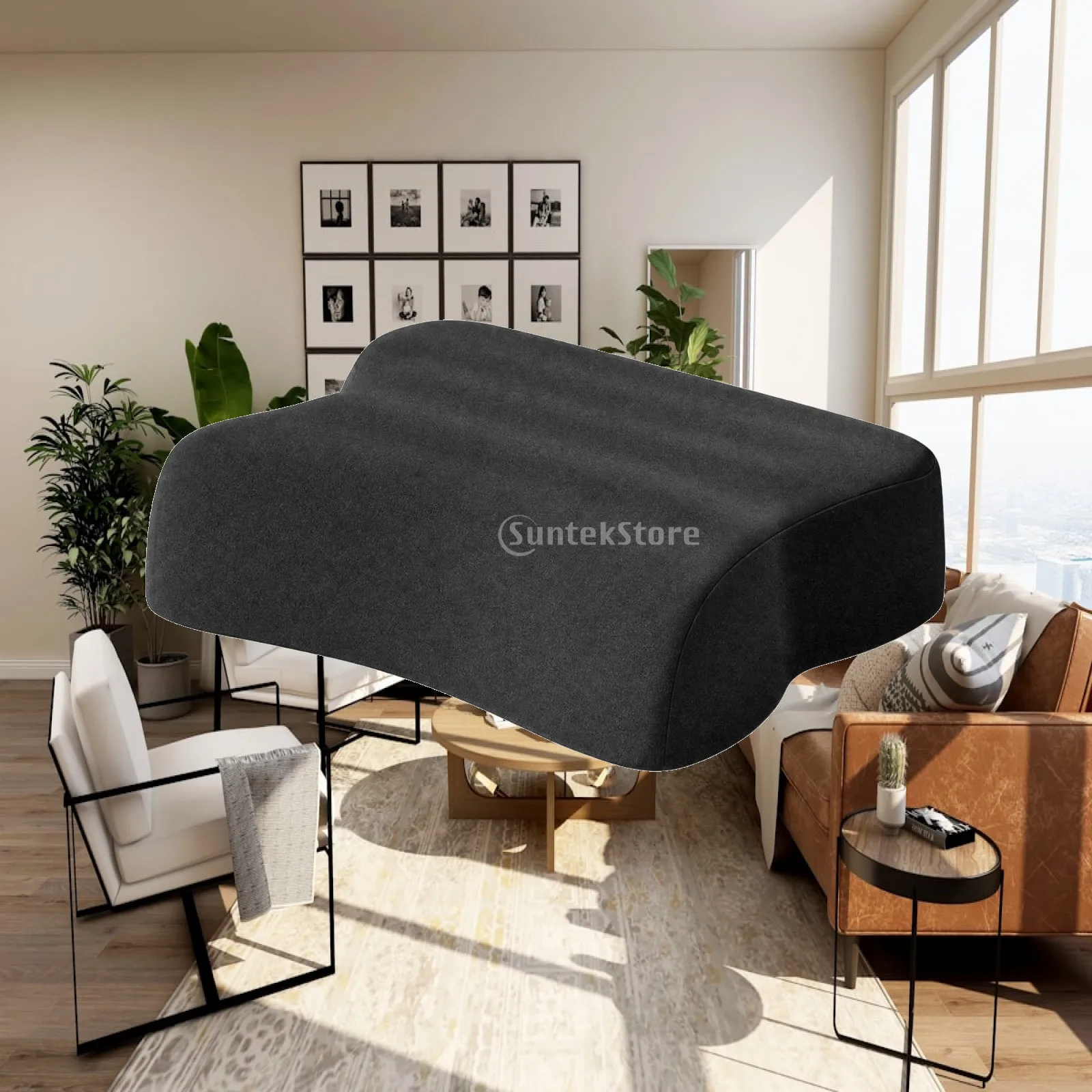 Orthopedic Cervical Pillow for Sleeping Memory Foam Neck Support Cushion with 2cm Adjustment Pad for Broad Shouldered Adults Bed