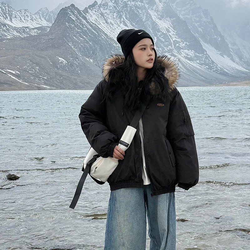 

Готовый запас] Высококачественная женская зимняя толстая теплая хлопковая куртка, женские парки, зимние утолщенные куртки на хлопковой подкладке, пальто