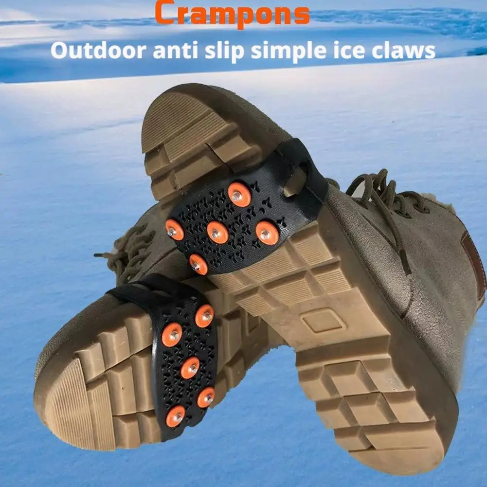 5-Stud Winter Eisklauen Anti Slip Bergsteigen Stollen Unisex Schnee Klaue Schuh Abdeckungen Outdoor Kette Schuh Spikes