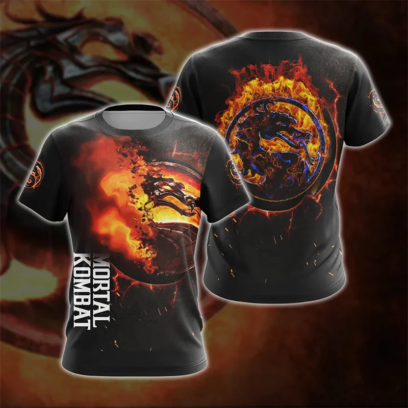 Game Mortal Kombat Grphic T Shirt for Men Clothing 3D MK Print T-shirt y2k Tops Women Clothes Harajuku Fashion Kids Short Sleeve