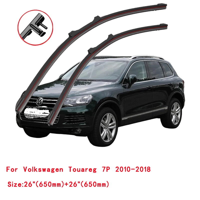 For Volkswagen VW Touareg SUV 7LA 7L6 7L7 7P5 7P6 CR7 2002 2005 2008 2010 2012 2015 2018 2019 2022 Double Rubber Car Wiper Blade