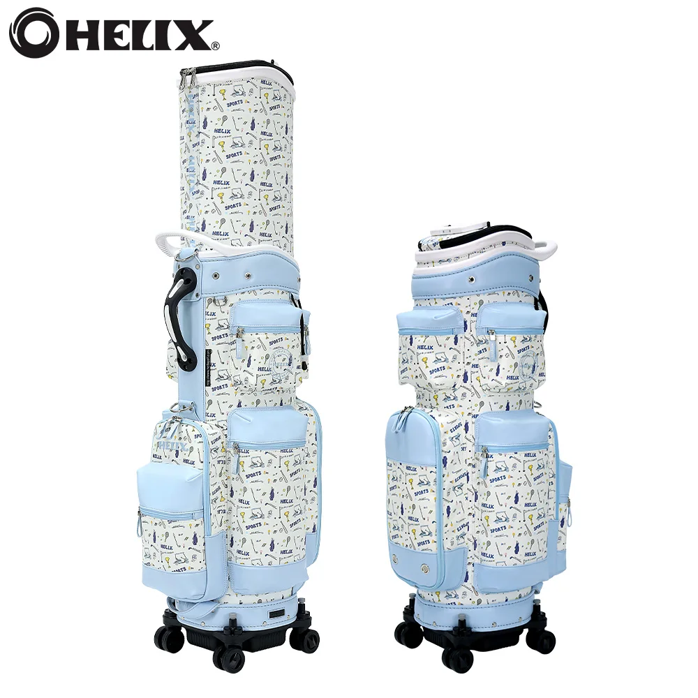 

HELIX Women Golf Bag with 4 Smooth Rolling Wheels and Retractable Top Cover for Airline Travel also Daily Use