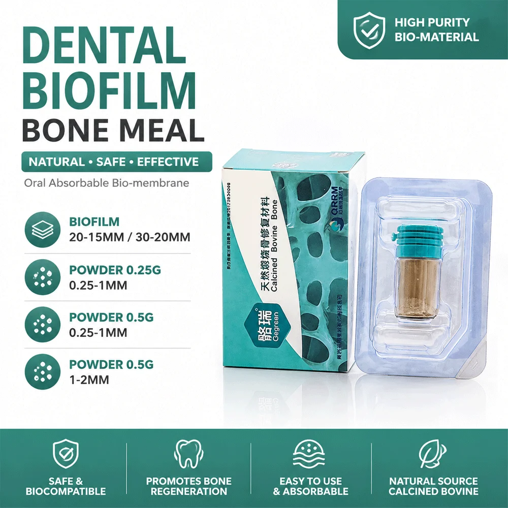 Dental Guided Bone Regeneration Membrane Bone Meal Biofilm Absorbable GBR Material Oral Implant Restoration Dental Surgery