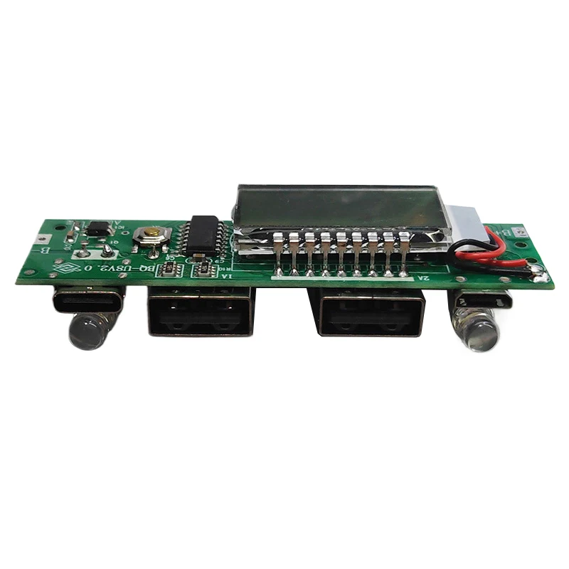 A8Mobile Power Supply Motherboard LED Dual USB 5V 2A Micro/Type-C USB Power Bank Circuit Board Module