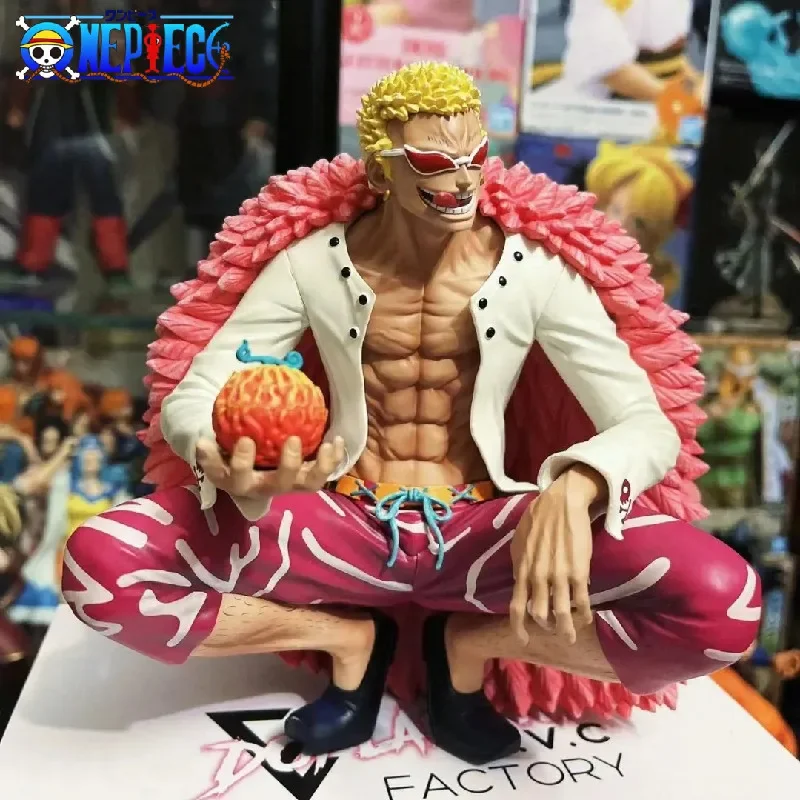 Anime One Piece Donquixote Doflamingo Figure Oka Shichibukai Desk Decoration Pvc Action Figurine Collectible Model Statue Toys