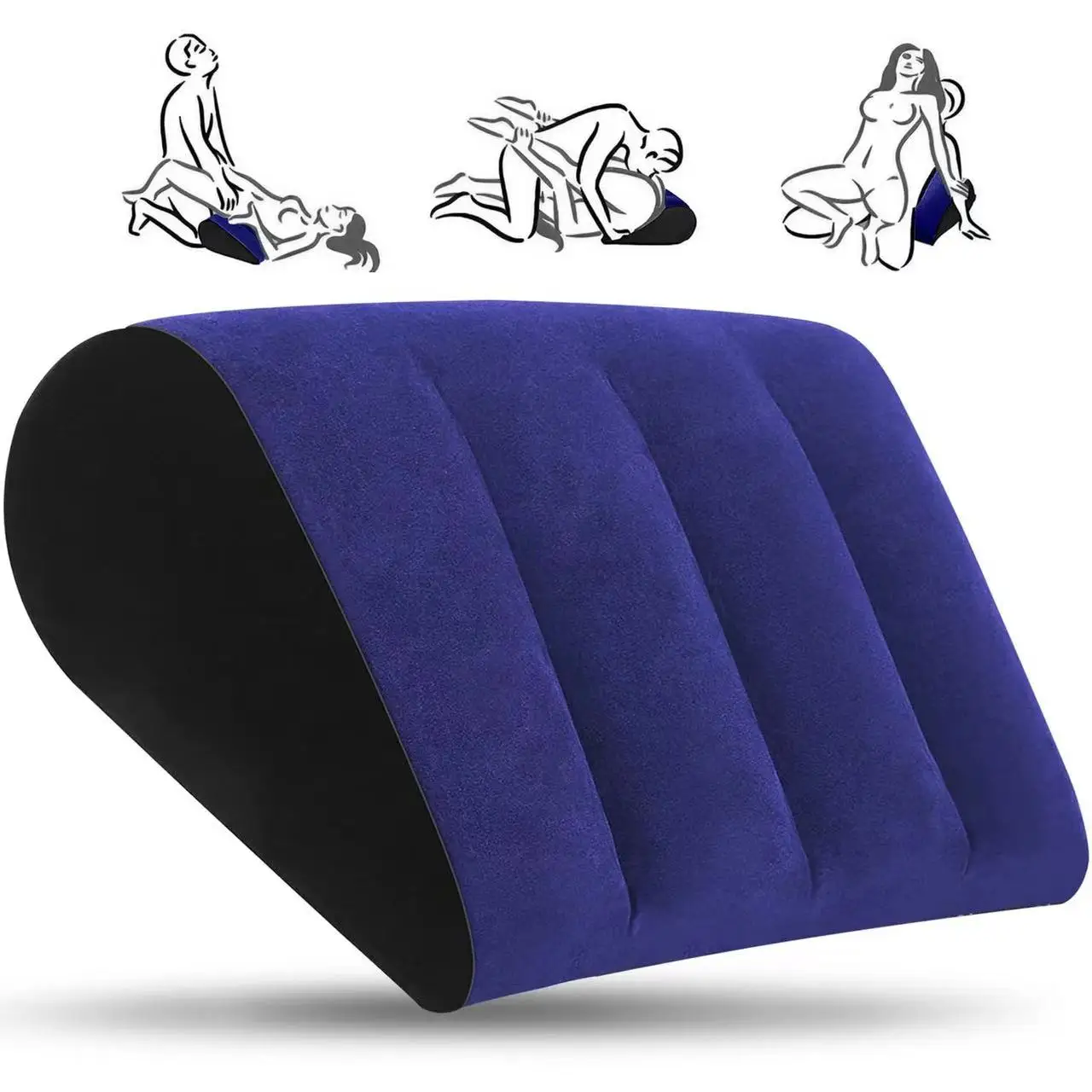 Inflatable Travel Pillow Multifunctional Body Pillow Lumbar Yoga Pillow Travel Positions Support Air Cushion Triangular Pillow