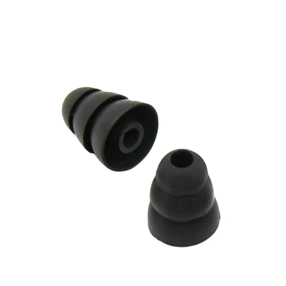 

1 Pair 3.8Mm 3-Layer Silicone Ear Tips For In-Ear Earphones Reusable Sound-Isolating Earbud Replacement Compatible With Mp3 Mp4