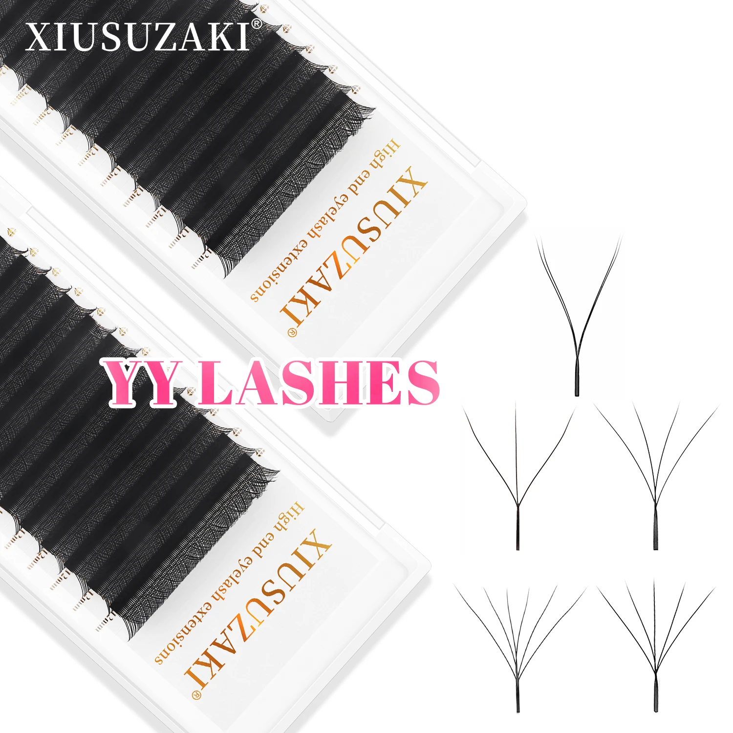 XIUSUZAKI W Shaped Lashes Extensions Faux Mink 3D 4D 5D 6D 7D 8D W Premade Fans Eyelashes Extensions 2D YY Individual Lashes