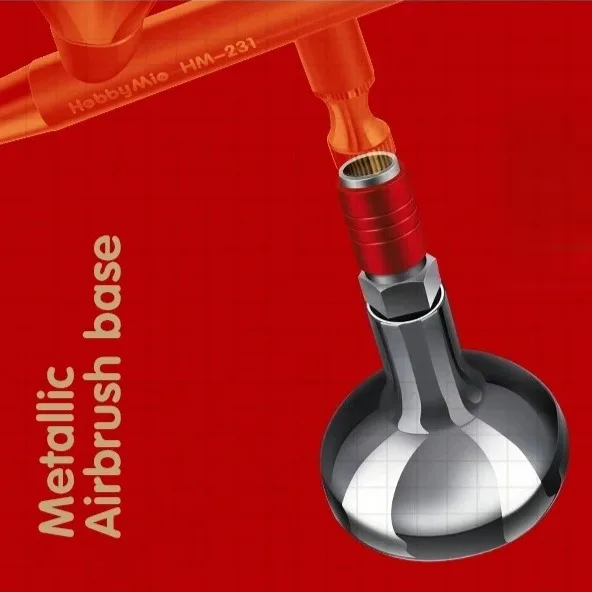 HOBBY MIO Metal Airbrush Stand Base 1/8 Inch Universal Interface Quick Lock Stable Anti Tipping  for Model Painting Spray Tools