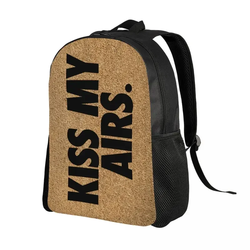 Personalizado 3D Print Kiss My Airs Mochila, mochila, sacos de viagem para meninas, meninos, mulheres, homens, Bookbag, Fits 15 "Laptop