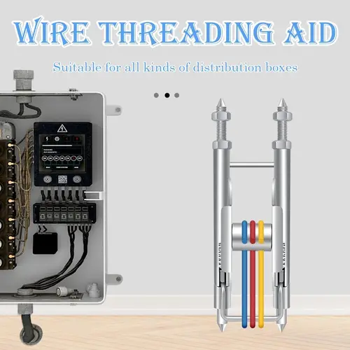 Imagen 2 del producto Ayuda para enhebrar cables, ayuda para enhebrar cables con diente de sierra antideslizante, herramienta de ayuda para enhebrar cables de polea flexible universal