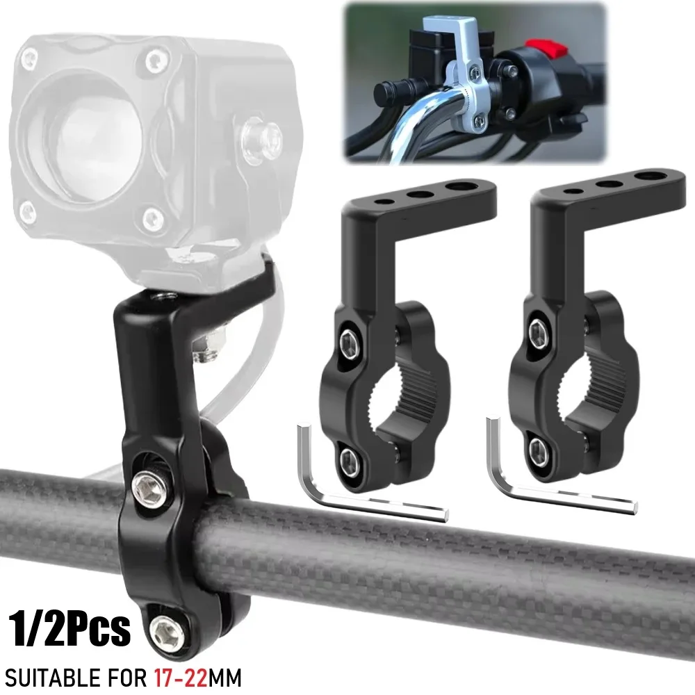 

1/2Pcs Motorcycle Expansion Bracket 17-22mm Handlebar Mounting Aluminium Holder M10 M8 M6 Clamp For Headlight Spotlight Foglight
