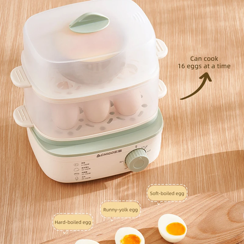 Egg Steamer Egg Cooker Mini Egg Boiler Steamer Breakfast Maker Multi-Function Egg Cooker High-Temperature Protection with Timer