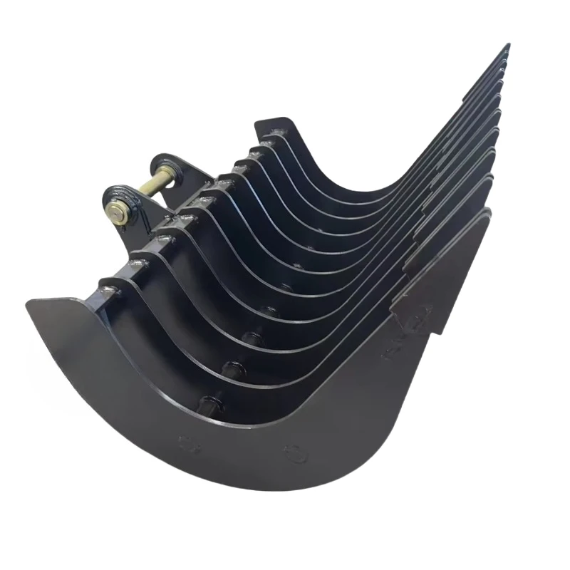 Accessori Rastrello inclinabile Rastrello inclinabile per escavatore all'ingrosso