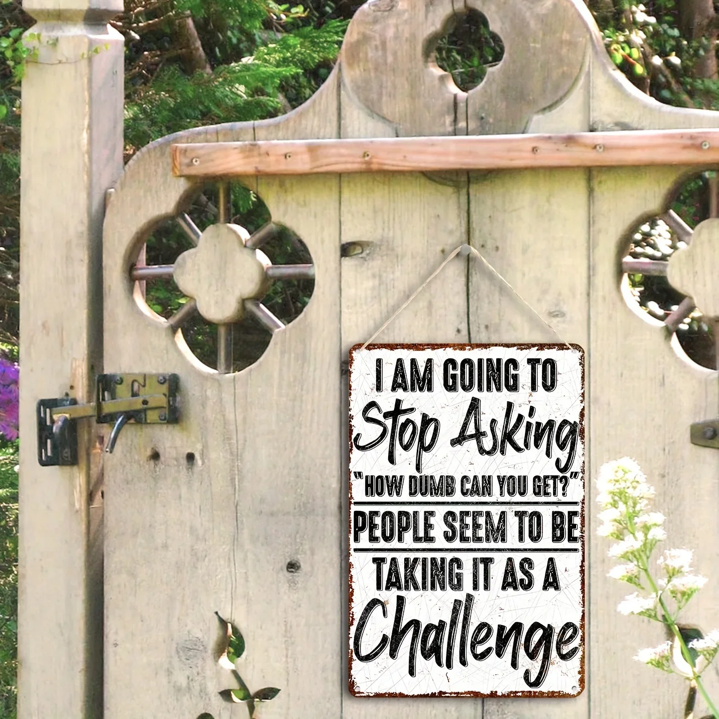 1pc of Humorous Vintage Aluminum Signage, Featuring The Phrase 'I Won'T Ask Anymore', Perfect for Decorating Outdoor Walls in St