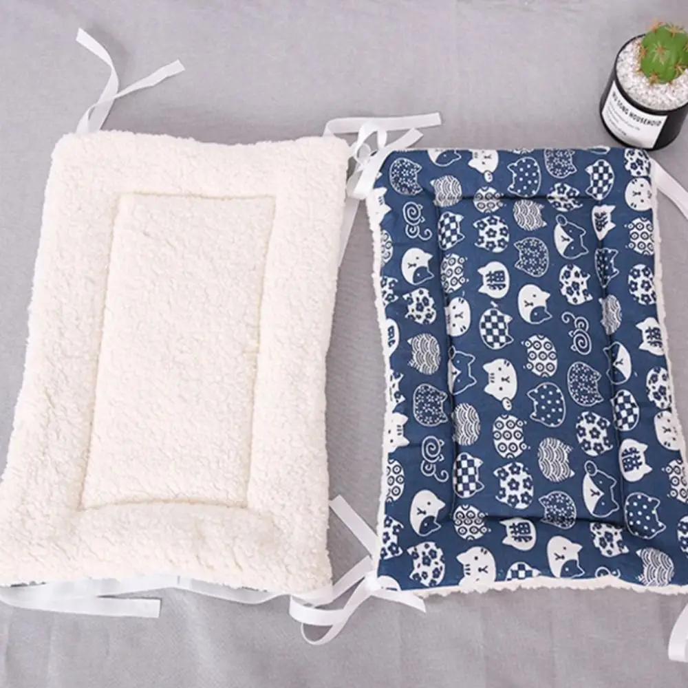 

Double Sided Cat Cage Platform Mat Comfortable Canvas/PP Cotton Cat Cage Mattresses Winter Cat Bed Mat Warm Pet Hammock Blanket