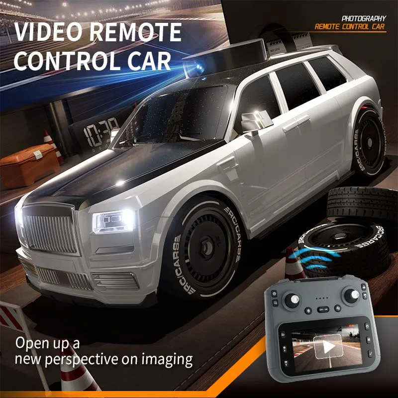 

Радиоуправляемые машинки 2.4G с большим экраном, 4K HD-камерой, дрифтингом в одно касание, подъемным механизмом камеры, светодиодной подсветкой, рождественские подарки для детей