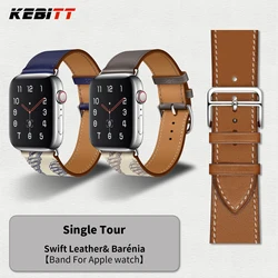 Kebitt For Apple Watch Series 11 10 9 8 7 6 5 4 Se 3 Strap High Quality Swift Barenia Leather Single Tour Iwatch Ultra 3 2 Band