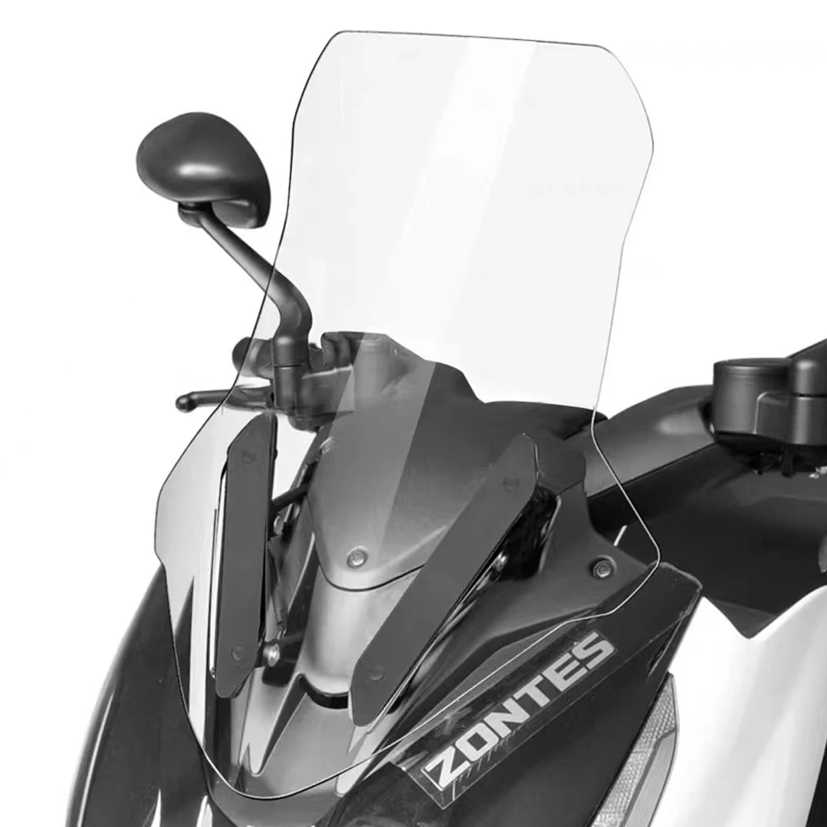 Motorcycle Heightened Windshield And Widened Plate Chest Protector And Rain Shield FOR ZONTES ZT350-D 350D