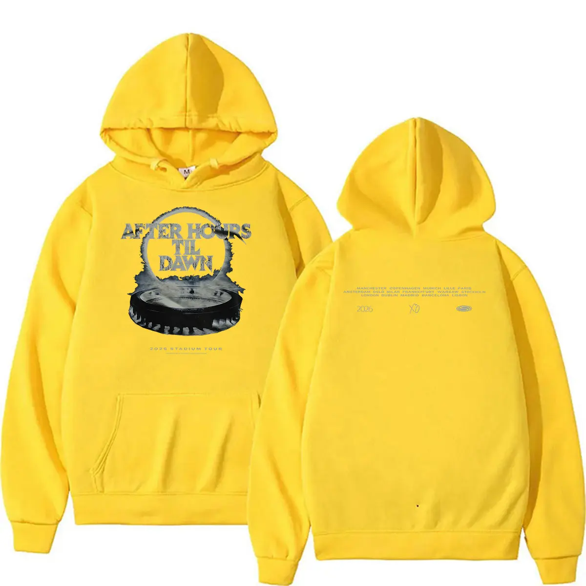 The Weeknd After Hours Til Dawn Tour 2026 Hoodie Men's Vintage Long Sleeve Fashion Sweatshirt Hip Hop Pullover Hooded Streetwear