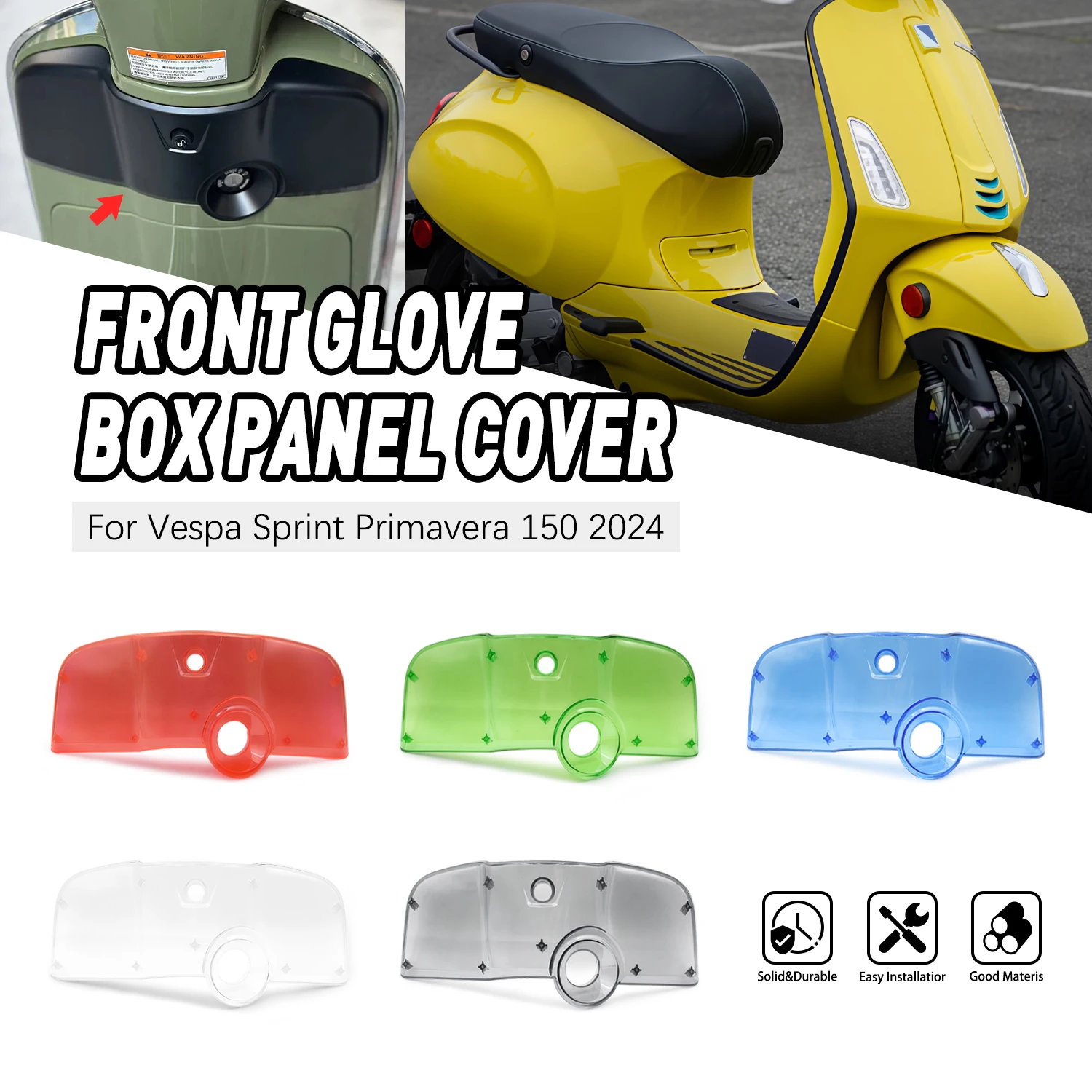 Protection parts For Vespa Sprint Primavera 150 2024 Primaera 150 2024 Front Shield Top Case Glove Box Panel Cover
