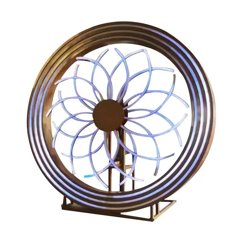 Wedding props wrought iron luminous rotating background windmill ornament decorative props