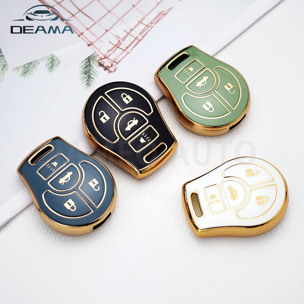 For Nissan Sylphy Cube Juke Rogue Micra Qashqai Altima Maxima Sentra Versa 4 Buttons Remote Car Key Shell Case