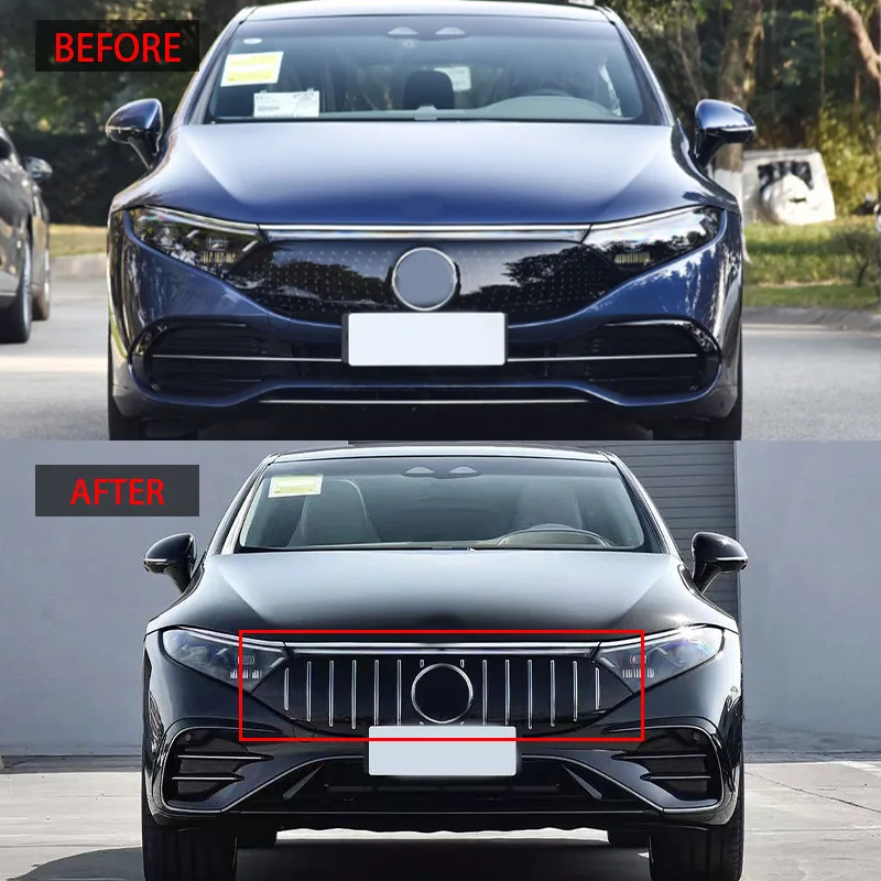 For Mercedes Benz Electric Sedan EQS W297 Vertical Clause GT Grille Original Car Replacement ABS