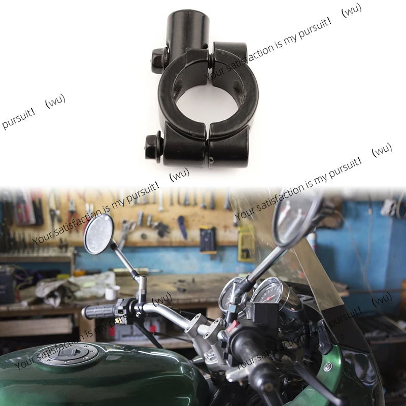 2pcs 22mm Handlebar 10mm 8mm 6mm Thread Motorcycle Mirror Mount Clamp Rear View Mirror Holder Adapter